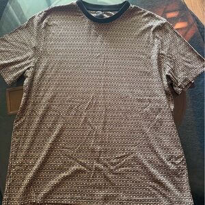River Island Beige and Black Geometric Top